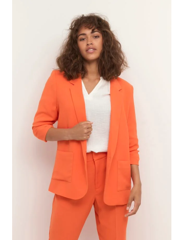 Blazer orange manches 3/4 -...