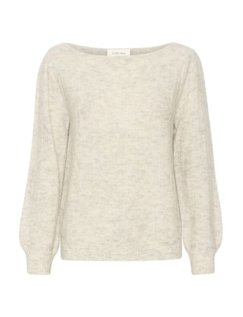 Pull-over beige clair -col...