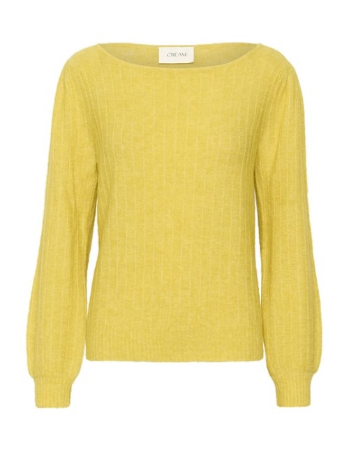 Pull-over jaune-col bateau...