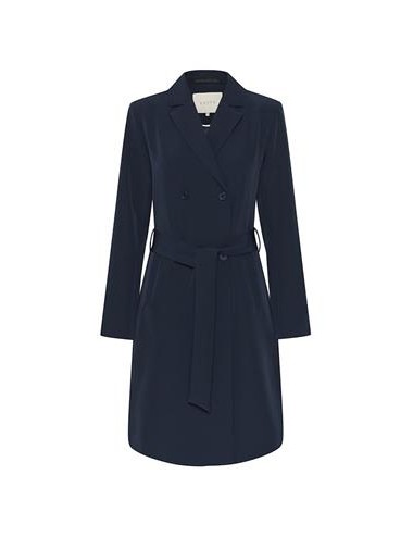 Trench long bleu marine -...