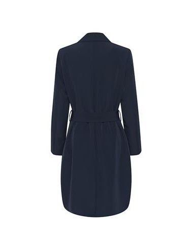 Trench long bleu marine -...