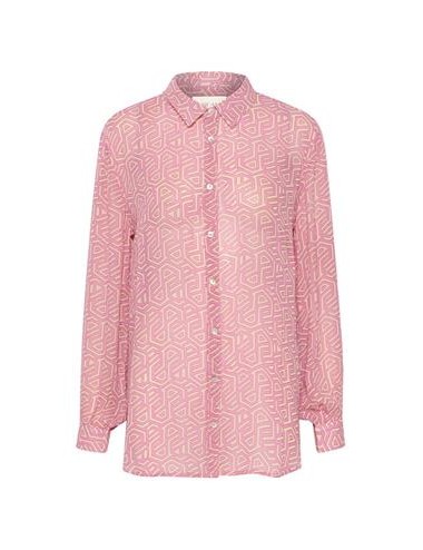 Chemise rose imprimée  en...