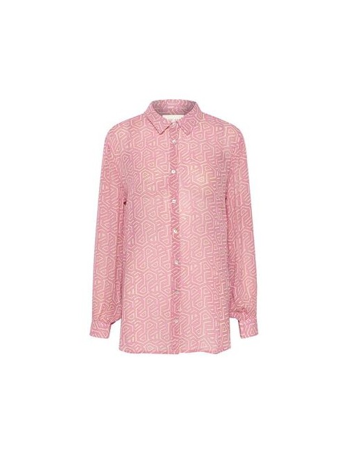 Chemise rose imprimée  en...