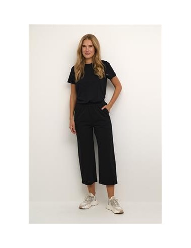 Pantalon en coton marine -...