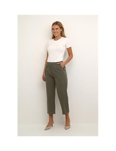 Pantalon en coton kaki - Kaffe