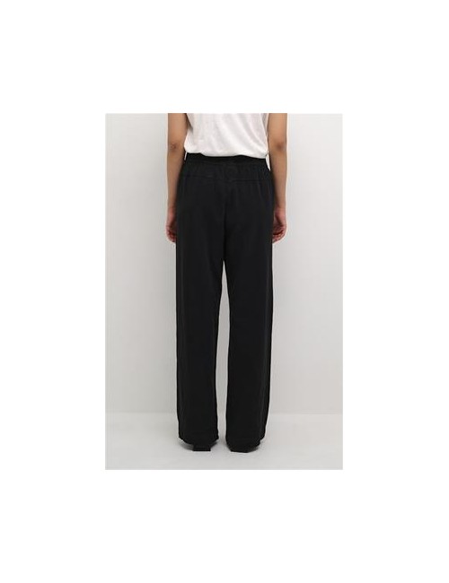 Pantalon long en coton noir...