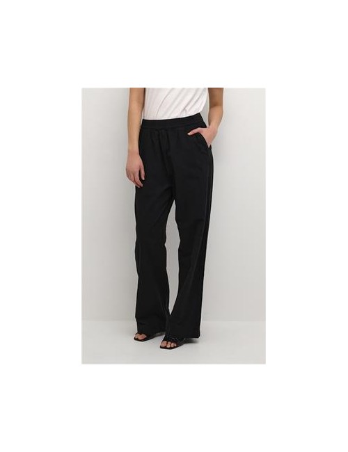 Pantalon long en coton noir...