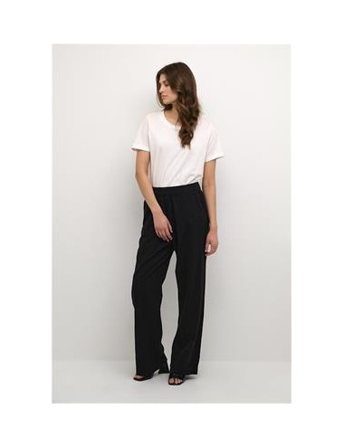 Pantalon long en coton noir...