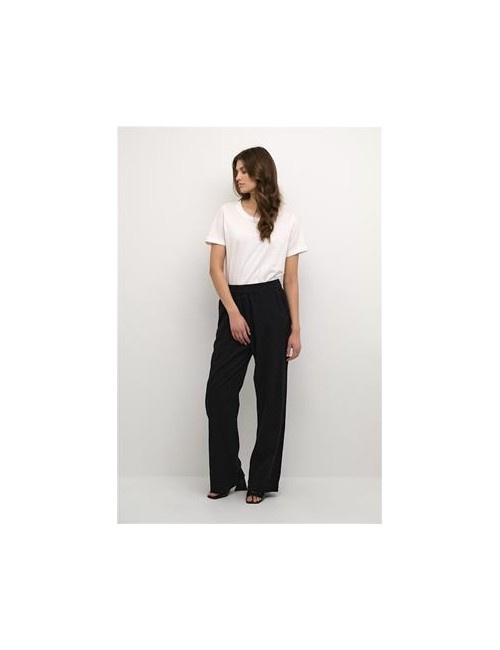 Pantalon long en coton noir...